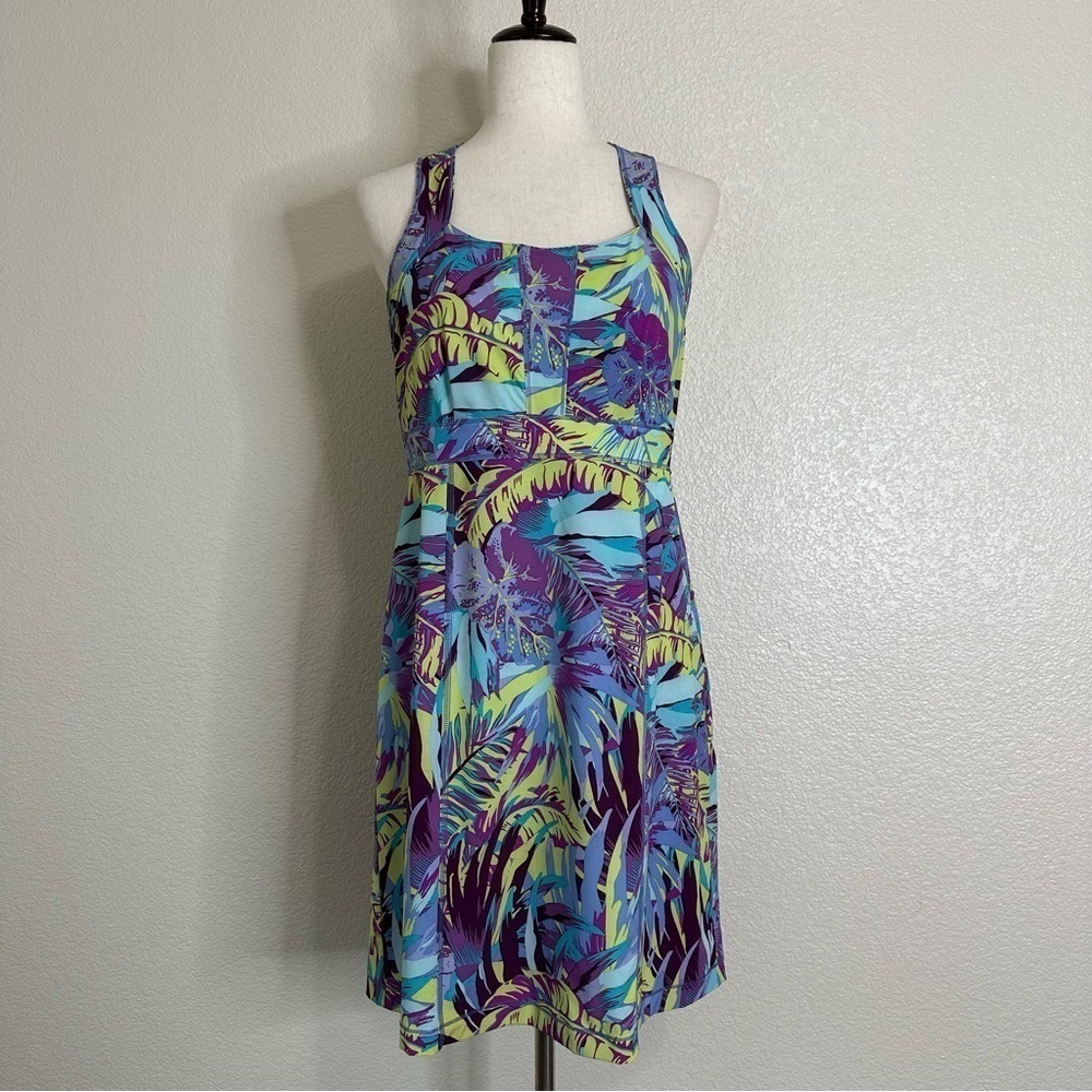 Title Nine Multicolor Nimblene Trouble Built-in Bra Athletic Dress, Size 6